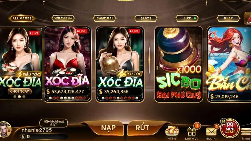 Cổng game xóc đĩa độc quyền tuyệt vời