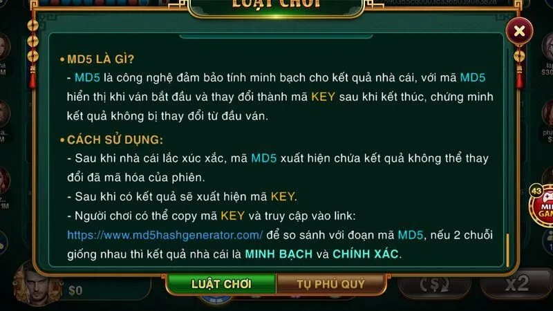 Công nghệ MD5 đảm bảo tính chính xác
