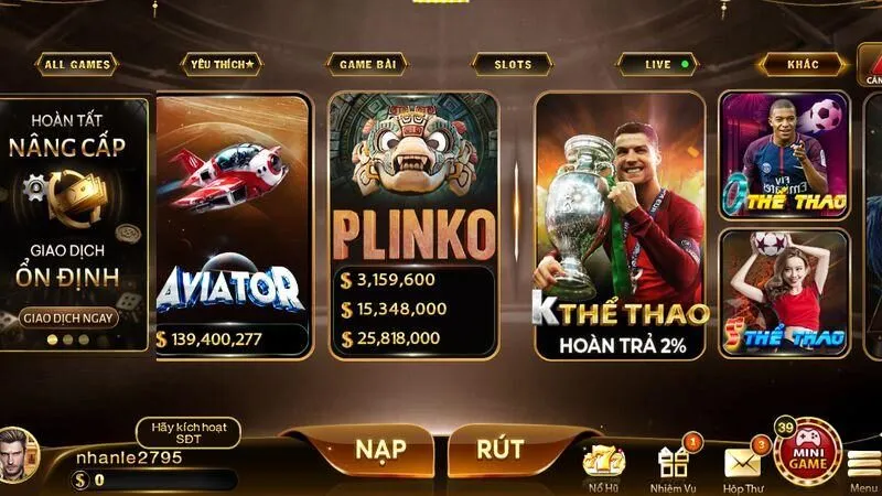 Hướng dẫn nhận thưởng nạp Hitclub