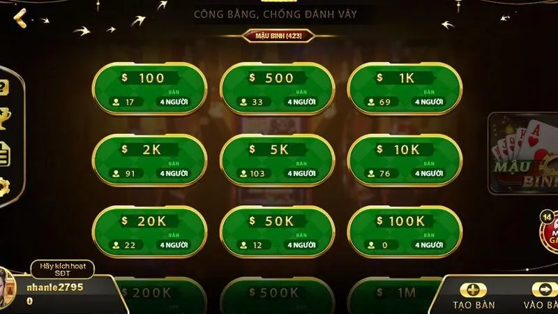 Luật chơi sâm lốc Hitclub chi tiết